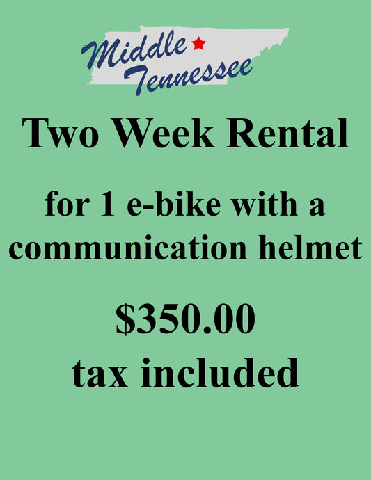 Middle Tennessee Two Week Ebike Rental (Tax Included)