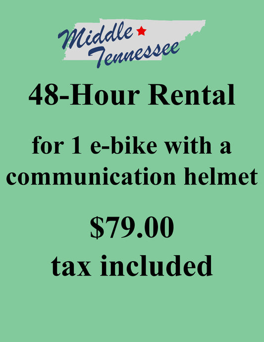 Middle Tennessee 2 Day Ebike Rental (up to 48 hours)