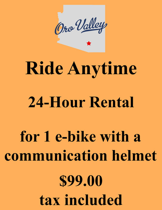 Ride Anytime -Oro Valley-24 Hour Ebike Rental (tax included)