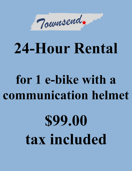 Cades Cove/Townsend-One EBike Rental-Full Day (Up to 24 Hours) Tax Included