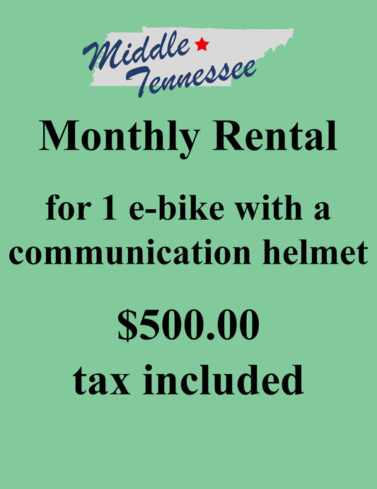 Middle Tennessee Monthly Ebike Rental (Tax Included)