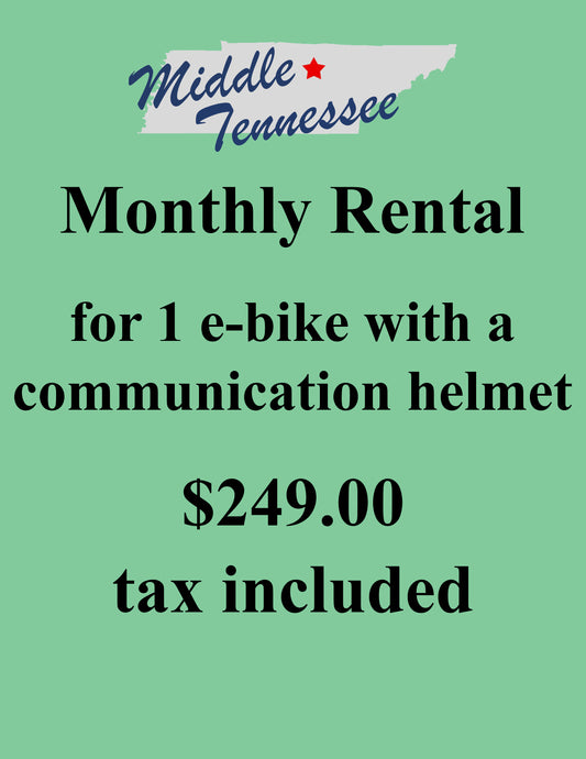 Middle Tennessee Monthly Ebike Rental (Tax Included)