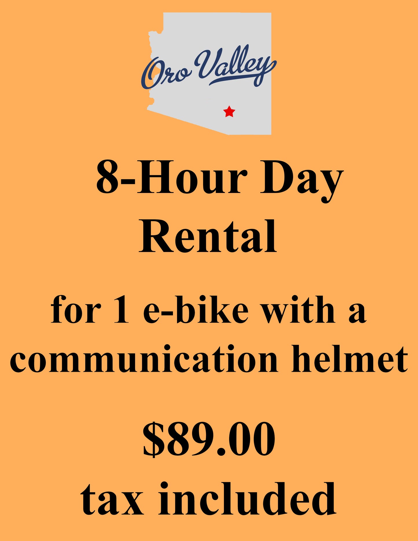Ride Anytime-Oro Valley Area Full Day Rental (Up to 8 hours)