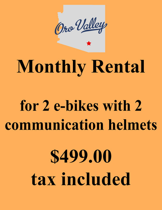 Ride Anytime-Oro Valley-Monthly Rental for Two Ebikes (Tax Included)