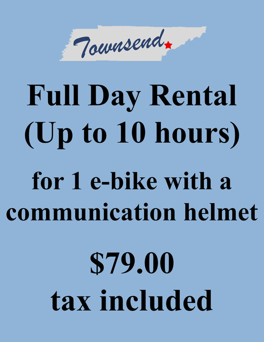 Ride Anytime Townsend Full Day Rental (Up to 10 hours)