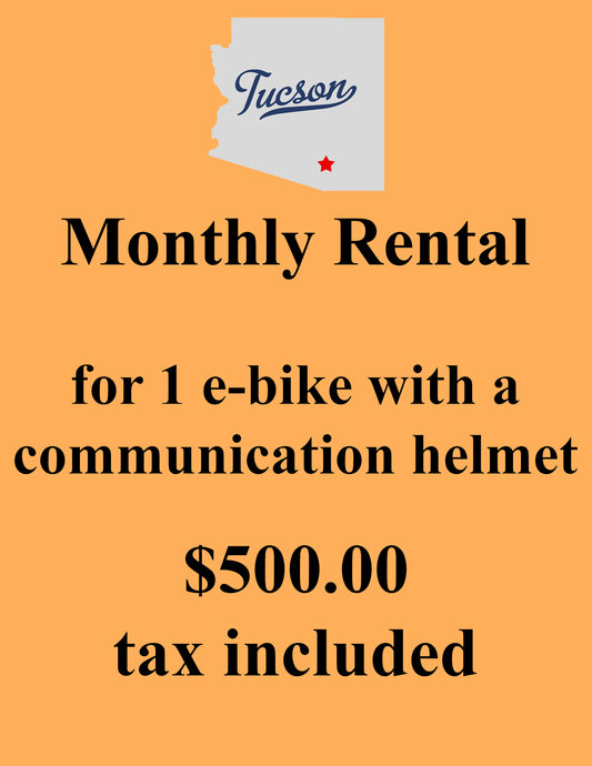 Ride Anytime-Oro Valley Area-Monthly Rental (Tax Included)